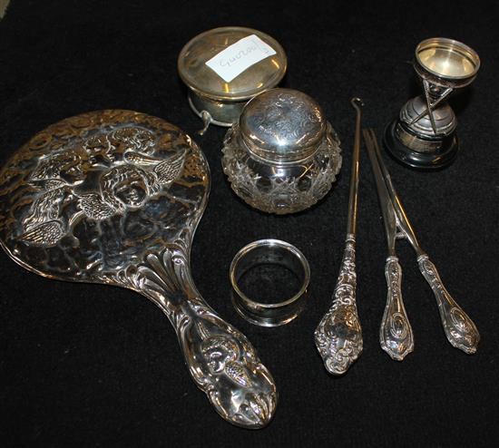 Silver brush etc.